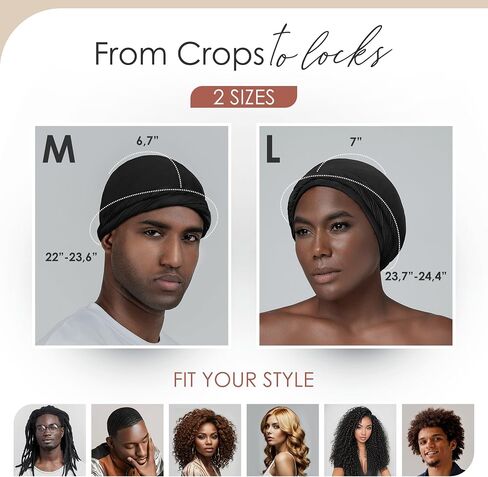 Silk Satin Lined Halo Turban Head Wrap Pre-Tied Skull Cap for Men and Women Sleeping Bonnet Hair Cover Chemo Hair Loss Hat in Kuwait