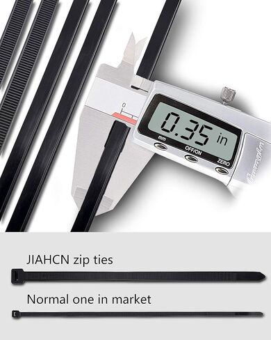 روابط طويلة بسحاب شديدة التحمل مقاس 18 بوصة مقاومة للأشعة فوق البنفسجية بوزن 200 رطل، ربطات عنق بسحاب صناعية سوداء، أربطة سلكية من النايلون السميك، سحابات بلاستيكية كبيرة لإدارة الكابلات، الاستخدام الخارجي 50 قطعة in Kuwait