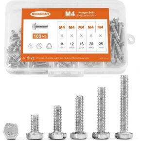 M6 × 60 مم 65 مم 70 مم 75 مم 80 مم براغي سداسية شديدة التحمل، 304 من الفولاذ المقاوم للصدأ، متري، خيط الآلة بالكامل، لمسة نهائية لامعة، مجموعة متنوعة 20 قطعة in Kuwait