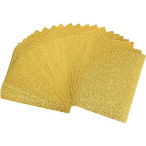 uxcell Dark Yellow Glitter EVA Foam Sheets 11 x 8 Inch 2mm Thick for Crafts DIY Projects 24 Pcs