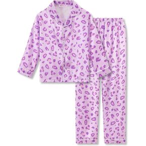 Topgal Satin Pajamas for Girls – Coat Style Unicorn Long Sleeve Silk Button Down PJ Set Size 6-16