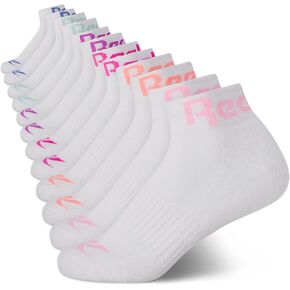 Reebok Girls' Socks - Athletic Quarter Cut Socks (12 Pack) in Kuwait