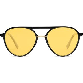 SOJOS Retro Aviator Polarized Sunglasses for Women Men Double Bridge Ladies Shades