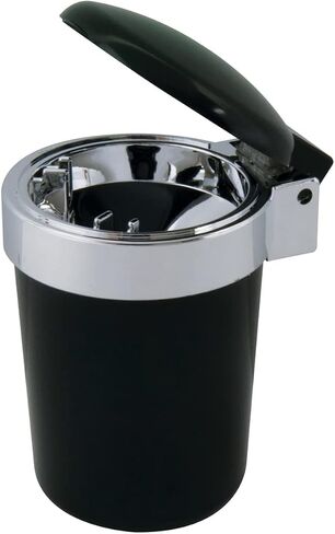 RoadPro RPVE-649LA Self-Extinguishing Portable Ashtray with Blue LED Light Cupholder Ashtray for Car or Truck Illuminated, Black in Saudi Arabia
