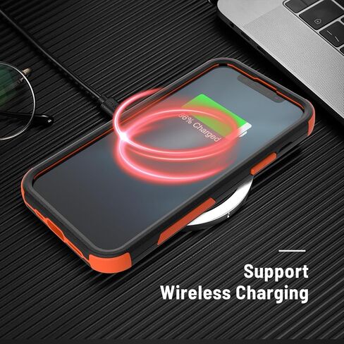 حافظة متينة لهاتف iPhone 12/12 Pro [مقاومة للسقوط] [مقاومة للصدمات] 3 طبقات شديدة التحمل للحماية من السقوط لهاتف iPhone 12/12 Pro 6.1 بوصة مع 2 واقي شاشة من الزجاج المقسى (أسود) in Saudi Arabia