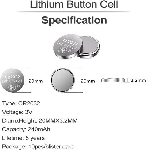 PGSONIC CR2025 3V Lithium Battery (15pcs) in Saudi Arabia
