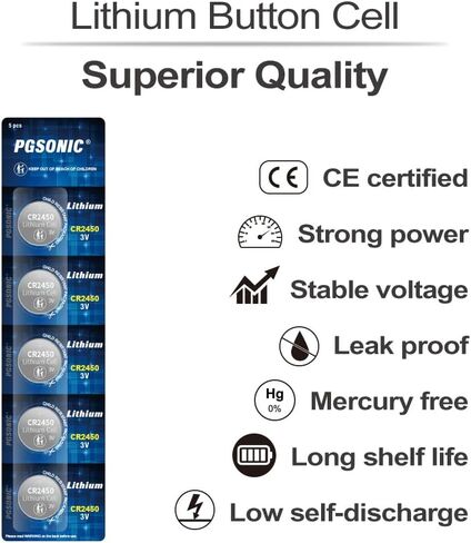PGSONIC CR2025 3V Lithium Battery (15pcs) in Saudi Arabia