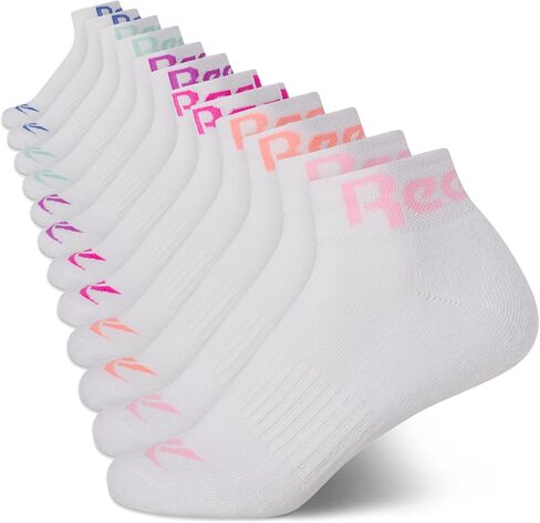 Reebok Girls' Socks - Athletic Quarter Cut Socks (12 Pack) in Kuwait