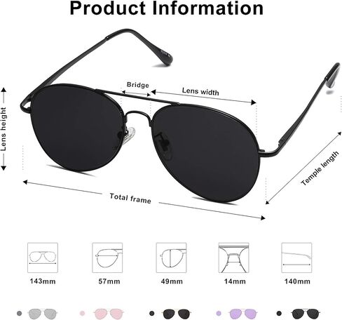 SOJOS Trendy Aviator Sunglasses for Women and Men in Kuwait