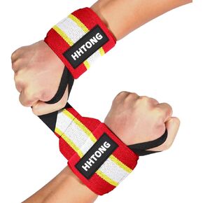 Workout Wrist Straps for Weightlifting, Wrist Wraps with Thumb Loop, Lifting Wrist Support Brace for Working Out, Bench Press, Powerlifting, Gym Accessories for Men & Women (Pair)