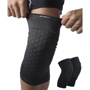 HiRui Knee Pads for Kids Youth Adult, Basketball Baseball Knee Brace Knee Support, Collision Avoidance Kneepad Compression Knee Sleeve for Volleyball Football Cycling Running-1Pair (Black, S)