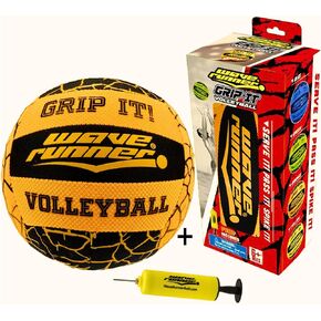 Wave Runner Waterproof Volleyball with Sure-Grip Technology - Perfect for Pool Games, Beach Volleyball and Indoor Pool - Durable Design with Special Texture for Reduced Stinging (Random Color)