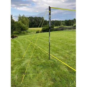 Portable Volleyball Net Set Outdoor, Professional Volleyball Set with Adjustable Height Poles, Scoring Marker, Boundary Line, Volleyball with Pump and Carrying Bag for Backyard Beach