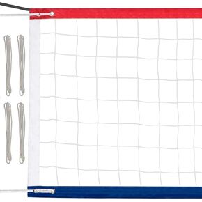 Professional Volleyball net Outdoor Heavy Duty, Lengthened Aircraft Wire Rope, Upgraded Weather Resistance, Thicker Border for Indoor Outdoor Backyard Pool Schoolyard Beach 32x3FT(Net Only)