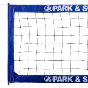 Park & Sun Sports Regulation Size Indoor/Outdoor Professional Volleyball Net with Steel Cable Top and Bottom, Blue, One Size
