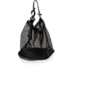 Tandem Sport Individual Volleyball Ball Bag - Mesh Bag for Transporting Single Volleyball - Clip On Ball Holder for Backpack or Duffle - Gift for Volleyball Players - Black Volleyball Bag