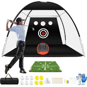 Eapele Golf Net, Golf Practice Net All in 1 Golf Nets for Backyard Driving and Garage, 10x7ft Golf Hitting Net with Chipping Net/Target/Mat/Balls/Tee/Bag - Gift for Men/Golf Lovers in Kuwait