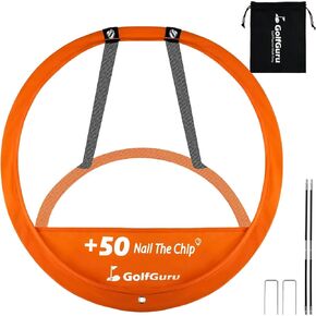 Golfguru Golf Chipping Net, Golf Practice Chipping Net and Foldable Golf Mat with 12 Golf Balls, 4 Golf Tees & Carry Bag, Golf Chipping Game for Adults Indoor Outdoor, Golf Gifts Accessories for Men