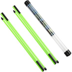 Rhino Valley Golf Alignment Sticks - Collapsible Golf Practice Rods for Aiming, Putting, Full Swing Trainer, Posture Corrector with Clear Tube Case, Golf Training Equipment