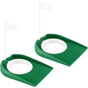 2 Pack Golf Putting Cup with Flag Indoor Golf Putting Hole Golf Hole Training Aids