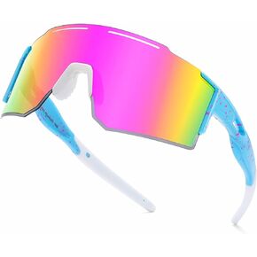YUNBLL&KO Sports Sunglasses for Men Women, UV400 Polarized Baseball Fishing Running Cycling
