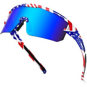 YUNBLL&KO Polarized Sports Sunglasses for Men Women UV400, Baseball Cycling Running Golf