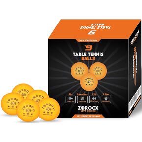 ZOROOX High-Performance 3-Star Table Tennis Balls - Orange | 9 Ping Pong Balls per Pack