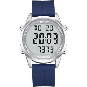 Pedometer Watch for Walking for Senior Non Bluetooth No App Required with Steps Calories Counter and LCD Large Numbers