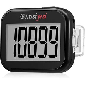 3D Pedometer for Walking, Simple Step Counter for Walking with Removable Clip and Lanyard, Accurate Pedometers for Steps, Step Tracker with Large Display for Men Women and Kids