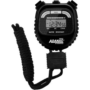 Marathon Adanac 3000 Digital Stopwatch Timer, Black - High Precision Accuracy to 1/100th Seconds - Water, Dust & Shock Resistant - 46" Lanyard Included in Kuwait