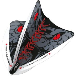RED DRAGON Peter Wright Snakebite Hardcore Ionic DWC Dart Flights - 3 Sets per Pack (9 Dart Flights in Total)