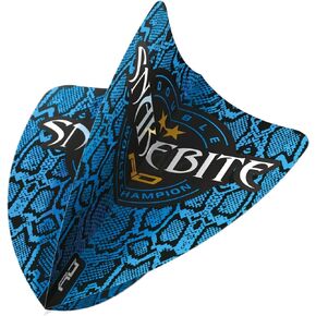 RED DRAGON Peter Wright Snakebite Hardcore Ionic DWC Dart Flights - 3 Sets per Pack (9 Dart Flights in Total)