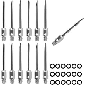 12Pcs Soft Dart Point Converter Steel Dart Point Alloy 2BA Thread Soft Dart Tips Converter Dart Accessories with Rubber O-Rings in Kuwait