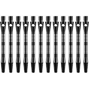 12Pcs Aluminium Dart shafts 2BA Thread Black Striped Dart shafts Alloy Dart Stems Medium Dart shafts with Rubber O'Rings in Kuwait
