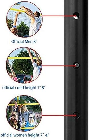 Volleyball Net Outdoor - Professional Volleyball Set with Height Adjustable Aluminum Poles and Anti-Sag System, Boundary Line, Volleyball and Pump in Saudi Arabia