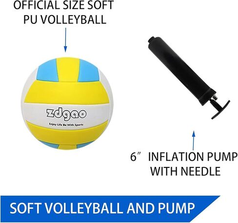 Volleyball Net Outdoor - Professional Volleyball Set with Height Adjustable Aluminum Poles and Anti-Sag System, Boundary Line, Volleyball and Pump in Saudi Arabia