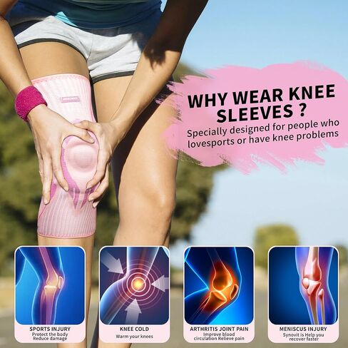 دعامات الركبة من EULANT للنساء والرجال، كم ضغط للركبة مع مثبتات جانبية ووسادة جل الرضفة، دعم الركبة لألم الركبة، وسادات الركبة لتمزق الغضروف المفصلي، والتهاب المفاصل، والرباط الصليبي الأمامي، وتخفيف آلام المفاصل، والجري in Kuwait