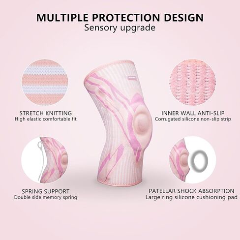 دعامات الركبة من EULANT للنساء والرجال، كم ضغط للركبة مع مثبتات جانبية ووسادة جل الرضفة، دعم الركبة لألم الركبة، وسادات الركبة لتمزق الغضروف المفصلي، والتهاب المفاصل، والرباط الصليبي الأمامي، وتخفيف آلام المفاصل، والجري in Kuwait