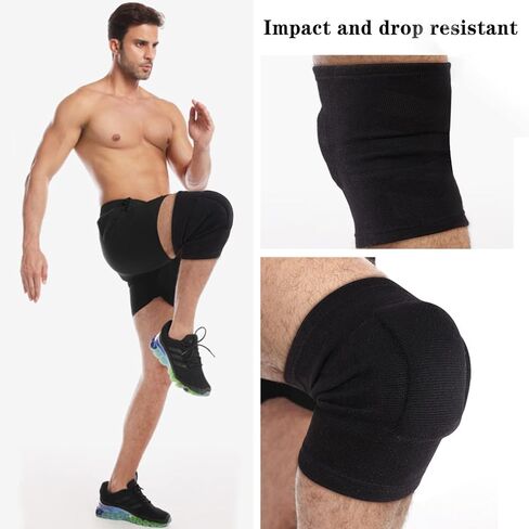 وسادات ركبة للكرة الطائرة الرياضية من TXJ، معدات حماية للرقص ناعمة ومسامية مع إسفنجة سميكة للنساء والرجال والفتيات، وأكمام ركبة مضادة للتصادمات لكرة القدم واليوجا والمصارعة والجري وركوب الدراجات. in Kuwait