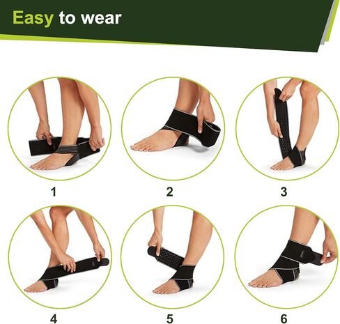 Ankle Brace for Men & Women Sports Protection Adjustable- Ankle Support Breathable Support Sleeve for Sprains, Plantar Fasciitis- 1 Size Fits All (1 pack) in Saudi Arabia