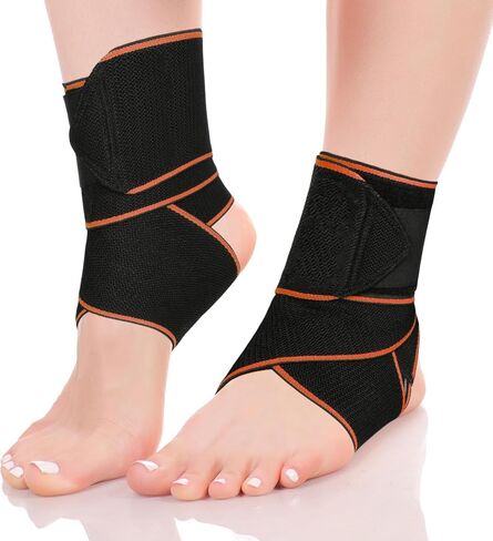 Ankle Brace for Men & Women Sports Protection Adjustable- Ankle Support Breathable Support Sleeve for Sprains, Plantar Fasciitis- 1 Size Fits All (1 pack) in Saudi Arabia
