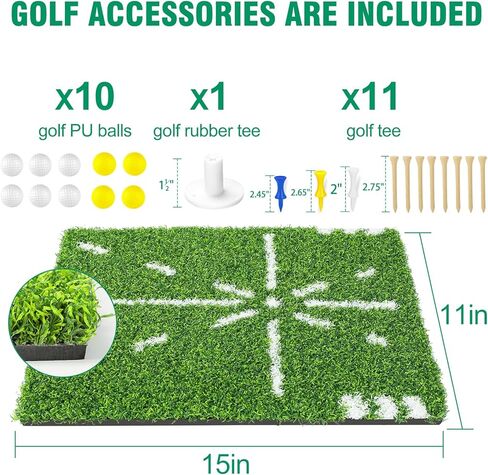 Eapele Golf Net، شبكة ممارسة الجولف الكل في 1، شبكات جولف للقيادة في الفناء الخلفي والمرآب، شبكة ضرب جولف 10 × 7 أقدام مع شبكة تقطيع/هدف/حصيرة/كرات/تي شيرت/حقيبة - هدية للرجال/عشاق الجولف in Kuwait