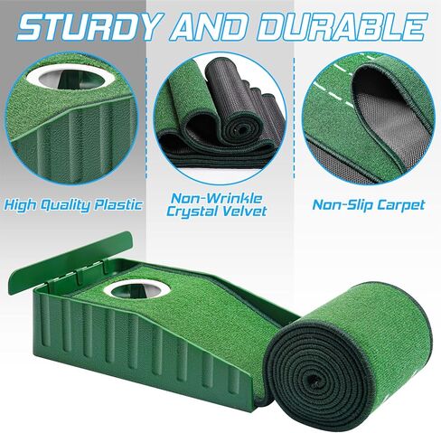 لعبة الجولف مات للاستخدام الداخلي والمكاتب، لعبة الجولف بطول 8 أقدام مع أدلة المحاذاة، إصدار مدمج، ملحقات الجولف للرجال in Kuwait