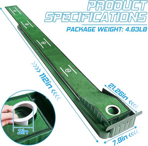 لعبة الجولف مات للاستخدام الداخلي والمكاتب، لعبة الجولف بطول 8 أقدام مع أدلة المحاذاة، إصدار مدمج، ملحقات الجولف للرجال in Kuwait