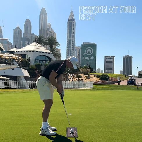 Golf Putting Practice Training aid,Perfect Perfect Practice Golf Putting mat, Tour aim Golf Alignment Golf Training aid, Putting Golf Set with Putting arc in Kuwait