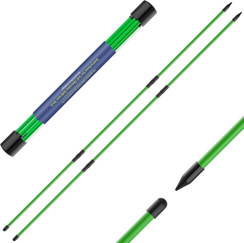 Seticek Golf Alignment Sticks 2 Pack، ترقية 48 "قابلة للطي عصا تدريب الجولف للمساعدة في التصويب والوضع ومدرب التأرجح الكامل وعصي تدريب الجولف مع علبة أنبوبية شفافة in Saudi Arabia