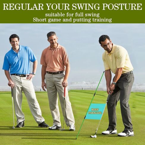 Seticek Golf Alignment Sticks 2 Pack، ترقية 48 "قابلة للطي عصا تدريب الجولف للمساعدة في التصويب والوضع ومدرب التأرجح الكامل وعصي تدريب الجولف مع علبة أنبوبية شفافة in Saudi Arabia
