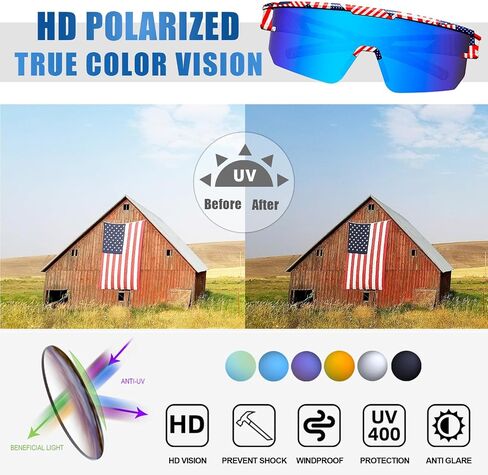 YUNBLL&KO Polarized Sports Sunglasses for Men Women UV400, Baseball Cycling Running Golf in Saudi Arabia
