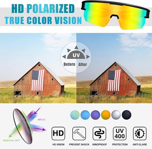 YUNBLL&KO Polarized Sports Sunglasses for Men Women UV400, Baseball Cycling Running Golf in Saudi Arabia