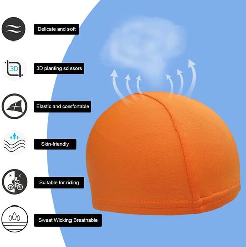 LZYMSZ 3 قطعة خوذة بطانة سرعة الجافة قبعة الجمجمة تحت خوذة الدراجات القبعات دراجة الصوف قبعة الرياضة تنفس قبعة صغيرة in Kuwait